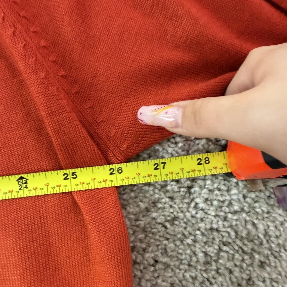 Y2K Kani Jeans Sweater Mens 2XL Orange Acrylic Tight Knit Pullover Streetwear